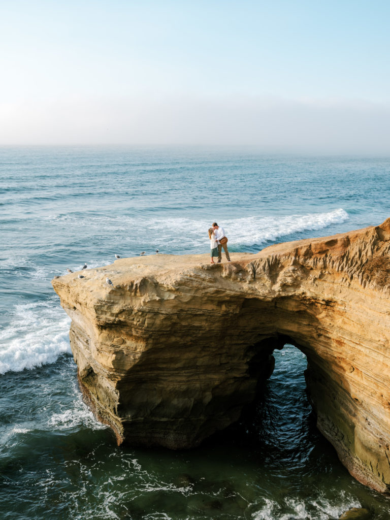 Location is key for your engagement photos - Sunset Cliffs in San Diego